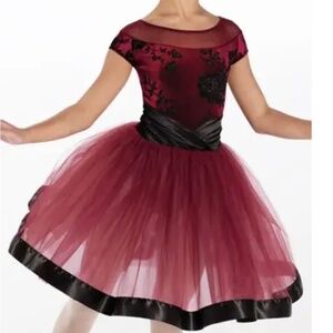 Weissman Ballet Costume Unintended LC 13624 Black Cherry